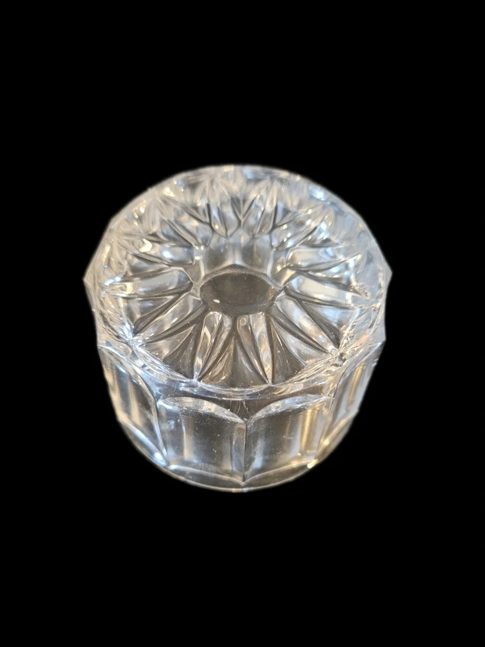 Vintage Towle Sterling Silver Vanity Jar Mirror Lid Pattern 846 Monogram W